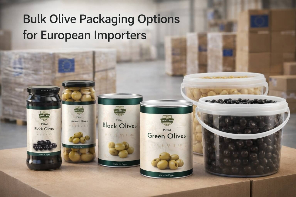 Оптовая упаковка оливок для европейских импортёров